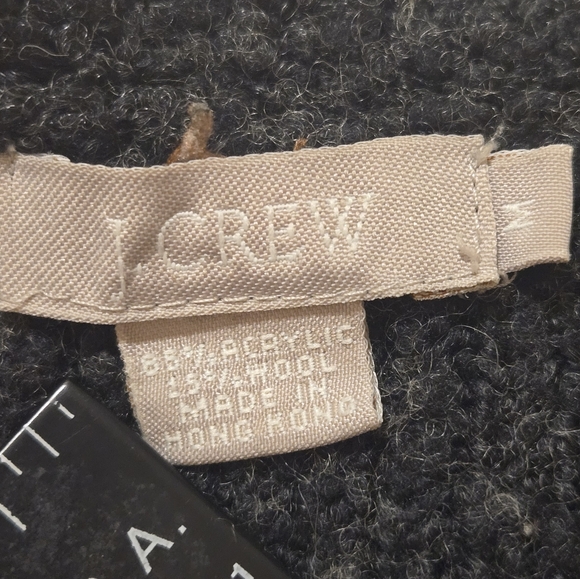 J. Crew Vintage Dark Gray Wool Blend Button Up Long Sleeve Cardigan Size Medium - Picture 7 of 7